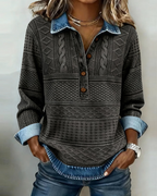 Sofia | Maglione Moderno Con Bottoni A Metà