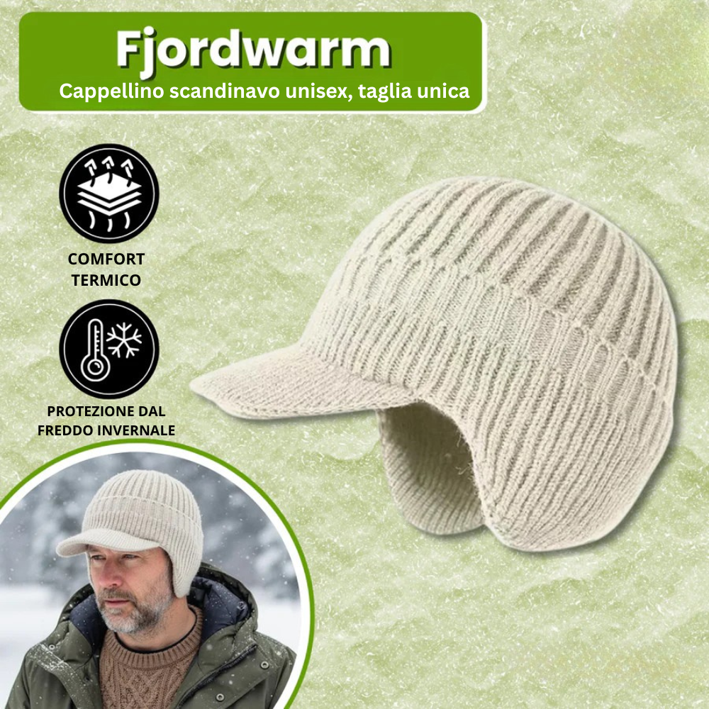 Fjordwarm – Cappello Invernale Scandinavo con Paraorecchie (unisex, taglia unica)