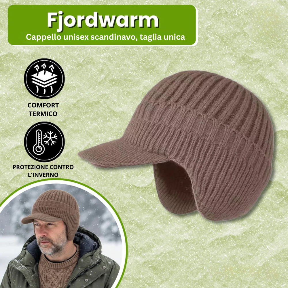 Fjordwarm – Cappello Invernale Scandinavo con Paraorecchie (unisex, taglia unica)