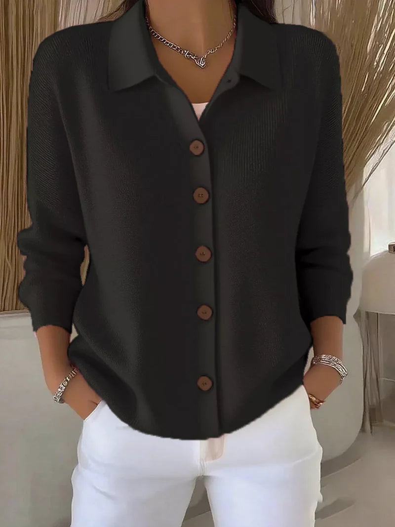 Mila | Cardigan Classico In Maglia Con Bottoni