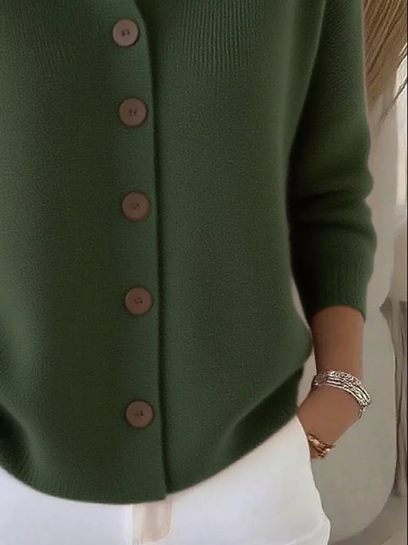 Mila | Cardigan Classico In Maglia Con Bottoni