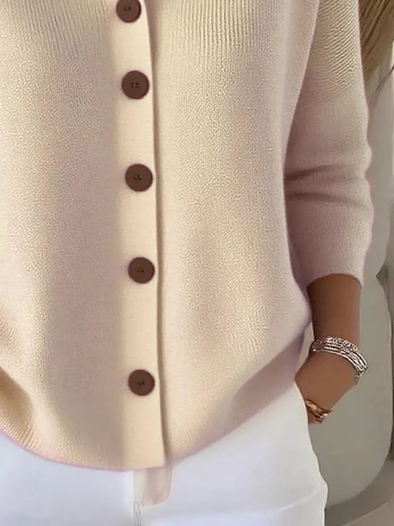 Mila | Cardigan Classico In Maglia Con Bottoni