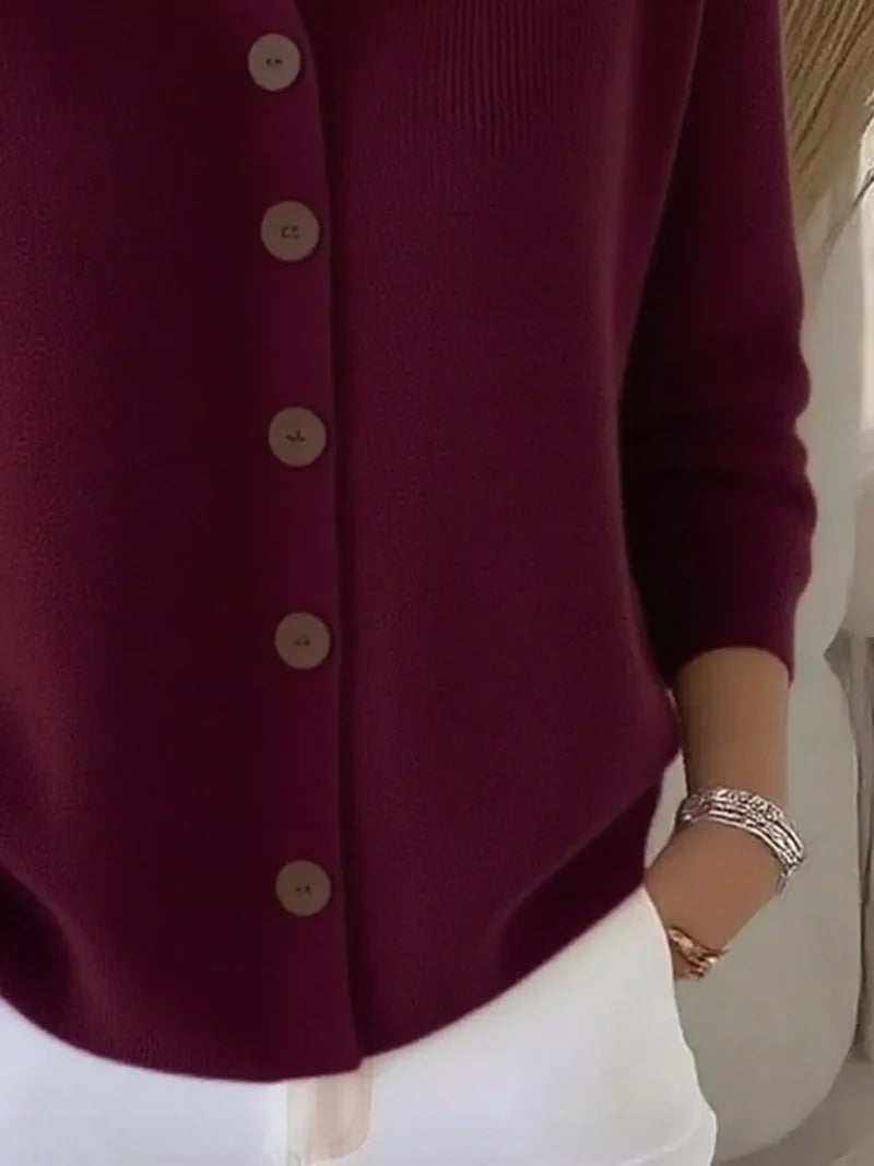 Mila | Cardigan Classico In Maglia Con Bottoni