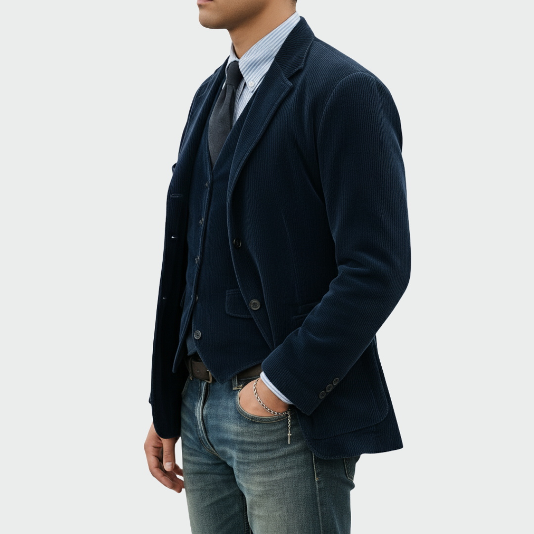 Pedro™ | Completo 2 pezzi: Blazer e Gilet in Velluto