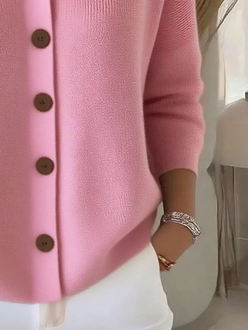 Mila | Cardigan Classico In Maglia Con Bottoni